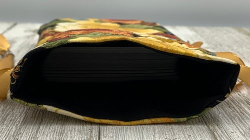 Autumn Flowers Tarot Bag/ Custom Tarot Pouch/ Keepsake Bag / Drawstring Bag / Oracle Bag / Crystal Bag / Tarot Pouch / Cosmetic Bag