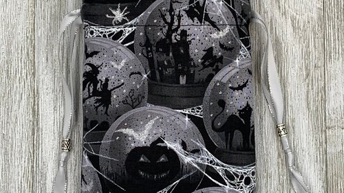 Witchy Crystal Ball Tarot Bag/ Custom Tarot Pouch/ Keepsake Bag / Drawstring Bag / Oracle Bag / Crystal Bag / Tarot Pouch / Cosmetic Bag