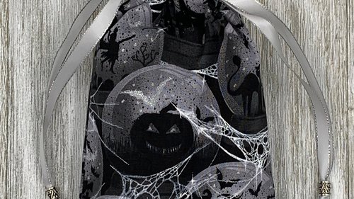Witchy Crystal Ball Tarot Bag/ Custom Tarot Pouch/ Keepsake Bag / Drawstring Bag / Oracle Bag / Crystal Bag / Tarot Pouch / Cosmetic Bag