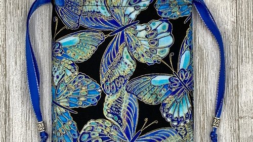 Butterfly Tarot Bag/ Custom Tarot Pouch/ Keepsake Bag / Drawstring Bag / Oracle Bag / Crystal Bag / Tarot Pouch / Cosmetic Bag