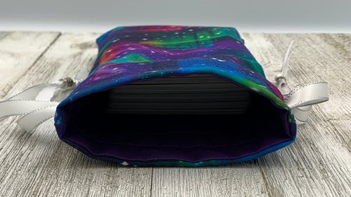 Northern Lights Tarot Bag/ Custom Tarot Pouch/ Keepsake Bag / Drawstring Bag / Oracle Bag / Crystal Bag / Tarot Pouch / Cosmetic Bag