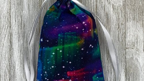 Northern Lights Tarot Bag/ Custom Tarot Pouch/ Keepsake Bag / Drawstring Bag / Oracle Bag / Crystal Bag / Tarot Pouch / Cosmetic Bag
