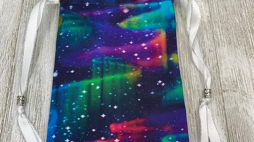 Northern Lights Tarot Bag/ Custom Tarot Pouch/ Keepsake Bag / Drawstring Bag / Oracle Bag / Crystal Bag / Tarot Pouch / Cosmetic Bag