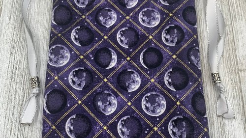 Moon Phase Tarot Bag/ Custom Tarot Pouch/ Keepsake Bag / Drawstring Bag / Oracle Bag / Crystal Bag / Tarot Pouch / Cosmetic Bag