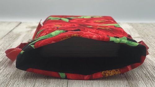 Red Floral Tarot Bag/ Custom Tarot Pouch/ Keepsake Bag / Drawstring Bag / Oracle Bag / Crystal Bag / Tarot Pouch / Cosmetic Bag