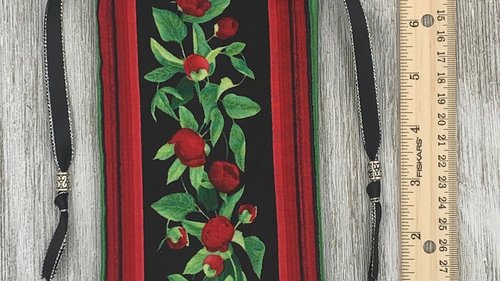 Floral Border Tarot Bag/ Custom Tarot Bag/ Keepsake Bag / Drawstring Bag / Oracle Bag / Crystal Bag / Gift Bag / Tarot Pouch