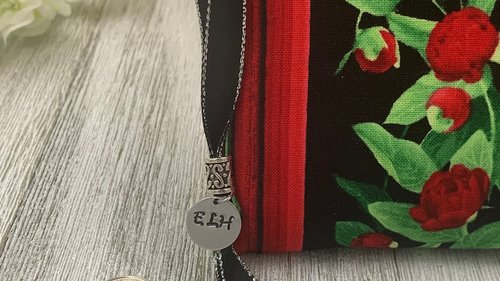 Floral Border Tarot Bag/ Custom Tarot Bag/ Keepsake Bag / Drawstring Bag / Oracle Bag / Crystal Bag / Gift Bag / Tarot Pouch
