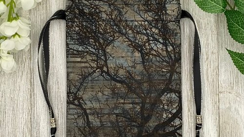 Dark Forest Tarot Bag/ Custom Tarot Pouch/ Keepsake Bag / Drawstring Bag / Oracle Bag / Crystal Bag / Tarot Pouch / Cosmetic Bag