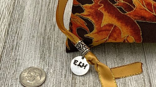 Fall Leaves Tarot Bag/ Custom Tarot Pouch/ Keepsake Bag / Drawstring Bag / Oracle Bag / Crystal Bag / Tarot Pouch / Cosmetic Bag