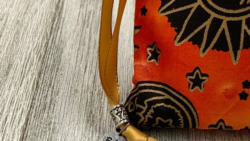 Sun Moon Stars Tarot Bag/ Custom Tarot Pouch/ Keepsake Bag / Drawstring Bag / Oracle Bag / Crystal Bag / Tarot Pouch / Cosmetic Bag