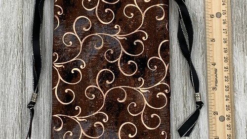 Rose Gold Scrolls Tarot Bag/ Custom Tarot Pouch/ Keepsake Bag / Drawstring Bag / Oracle Bag / Crystal Bag / Tarot Pouch / Cosmetic Bag