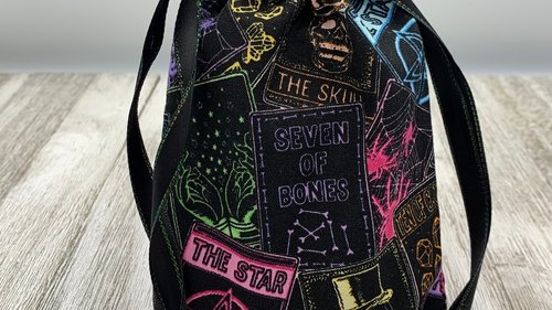 Card Design Tarot Bag/ Custom Tarot Pouch/ Keepsake Bag / Drawstring Bag / Oracle Bag / Crystal Bag / Tarot Pouch / Cosmetic Bag