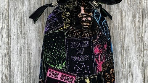 Card Design Tarot Bag/ Custom Tarot Pouch/ Keepsake Bag / Drawstring Bag / Oracle Bag / Crystal Bag / Tarot Pouch / Cosmetic Bag