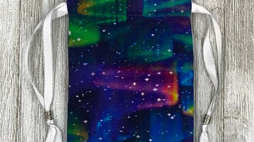 Northern Lights Tarot Bag/ Custom Tarot Pouch/ Keepsake Bag / Drawstring Bag / Oracle Bag / Crystal Bag / Tarot Pouch / Cosmetic Bag