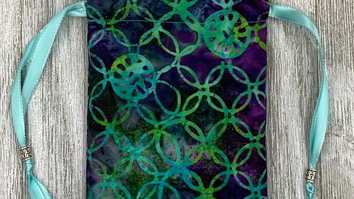 Circles Tarot Bag/ Custom Tarot Pouch/ Keepsake Bag / Drawstring Bag / Oracle Bag / Crystal Bag / Tarot Pouch / Cosmetic Bag