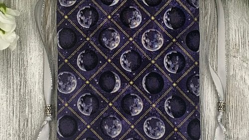 Moon Phase Tarot Bag/ Custom Tarot Pouch/ Keepsake Bag / Drawstring Bag / Oracle Bag / Crystal Bag / Tarot Pouch / Cosmetic Bag