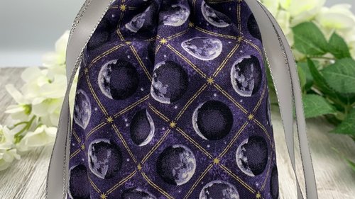 Moon Phase Tarot Bag/ Custom Tarot Pouch/ Keepsake Bag / Drawstring Bag / Oracle Bag / Crystal Bag / Tarot Pouch / Cosmetic Bag