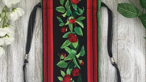 Floral Border Tarot Bag/ Custom Tarot Bag/ Keepsake Bag / Drawstring Bag / Oracle Bag / Crystal Bag / Gift Bag / Tarot Pouch