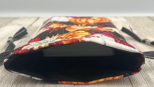 Pumpkin Floral Bag/ Custom Tarot Pouch/ Keepsake Bag / Drawstring Bag / Oracle Bag / Crystal Bag / Tarot Pouch / Cosmetic Bag