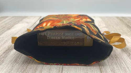 Harvest Tarot Bag/ Custom Tarot Pouch/ Keepsake Bag / Drawstring Bag / Oracle Bag / Crystal Bag / Tarot Pouch / Cosmetic Bag