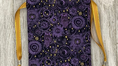 Witchy Zodiac Hamsa Tarot Bag/ Custom Tarot Pouch/ Keepsake Bag / Drawstring Bag / Oracle Bag / Crystal Bag / Tarot Pouch / Cosmetic Bag