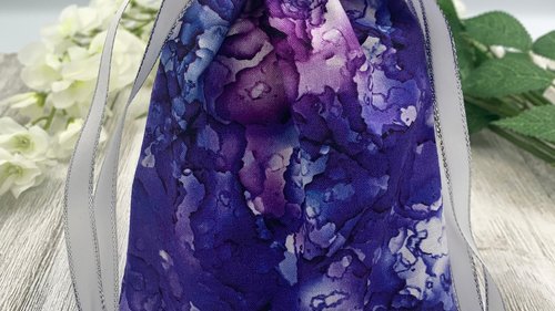 Purple Water Spot Tarot Bag/ Custom Tarot Pouch/ Keepsake Bag / Drawstring Bag / Oracle Bag / Crystal Bag / Tarot Pouch / Cosmetic Bag