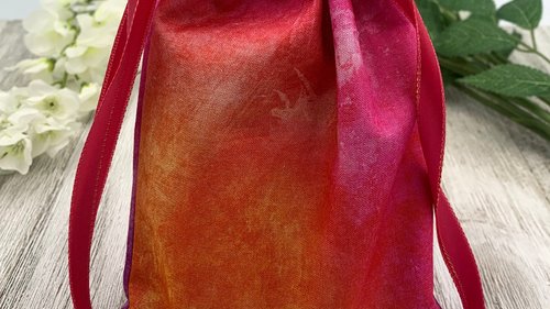 Sunrise Tarot Bag/ Custom Tarot Pouch/ Keepsake Bag / Drawstring Bag / Oracle Bag / Crystal Bag / Tarot Pouch / Cosmetic Bag