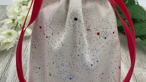Fairy Dust Tarot Bag/ Custom Tarot Pouch/ Keepsake Bag / Drawstring Bag / Oracle Bag / Crystal Bag / Tarot Pouch / Cosmetic Bag