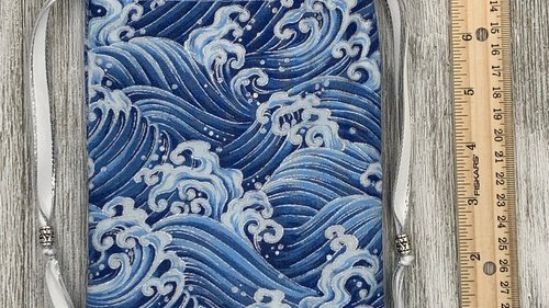 Waves Tarot Bag/ Custom Tarot Pouch/ Keepsake Bag / Drawstring Bag / Oracle Bag / Crystal Bag / Tarot Pouch / Cosmetic Bag