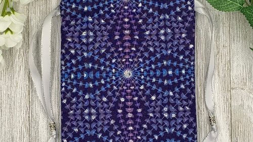 Pinwheel Tarot Bag/ Custom Tarot Pouch/ Keepsake Bag / Drawstring Bag / Oracle Bag / Crystal Bag / Tarot Pouch / Cosmetic Bag