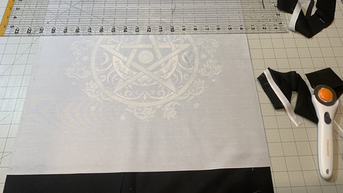 Triple Moon Pentacle Altar Cloth, Tarot Cloth, Altar Decor, Double Sided Altar Cloth, Wall Hanging, Dice Mat, Centerpiece