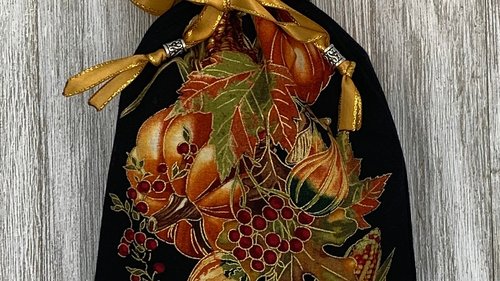 Harvest Tarot Bag/ Custom Tarot Pouch/ Keepsake Bag / Drawstring Bag / Oracle Bag / Crystal Bag / Tarot Pouch / Cosmetic Bag