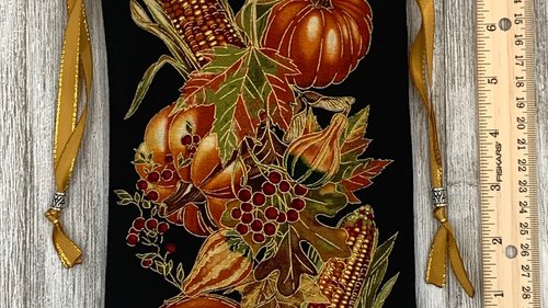 Harvest Tarot Bag/ Custom Tarot Pouch/ Keepsake Bag / Drawstring Bag / Oracle Bag / Crystal Bag / Tarot Pouch / Cosmetic Bag