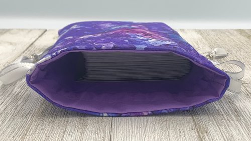 Purple Water Spot Tarot Bag/ Custom Tarot Pouch/ Keepsake Bag / Drawstring Bag / Oracle Bag / Crystal Bag / Tarot Pouch / Cosmetic Bag