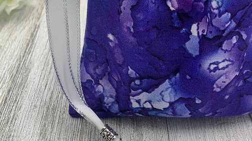 Purple Water Spot Tarot Bag/ Custom Tarot Pouch/ Keepsake Bag / Drawstring Bag / Oracle Bag / Crystal Bag / Tarot Pouch / Cosmetic Bag