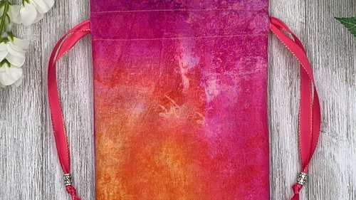 Sunrise Tarot Bag/ Custom Tarot Pouch/ Keepsake Bag / Drawstring Bag / Oracle Bag / Crystal Bag / Tarot Pouch / Cosmetic Bag