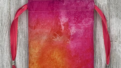 Sunrise Tarot Bag/ Custom Tarot Pouch/ Keepsake Bag / Drawstring Bag / Oracle Bag / Crystal Bag / Tarot Pouch / Cosmetic Bag