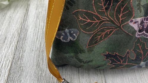 Moths Tarot Bag/ Custom Tarot Pouch/ Keepsake Bag / Drawstring Bag / Oracle Bag / Crystal Bag / Tarot Pouch / Cosmetic Bag