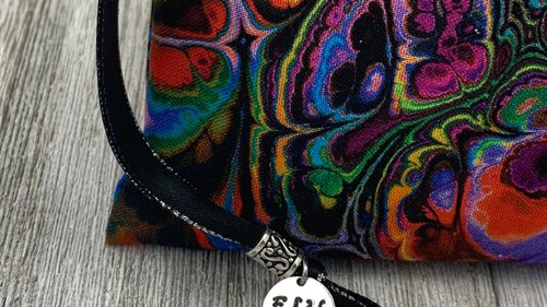Oil Spill Tarot Bag/ Custom Tarot Pouch/ Keepsake Bag / Drawstring Bag / Oracle Bag / Crystal Bag / Tarot Pouch / Cosmetic Bag