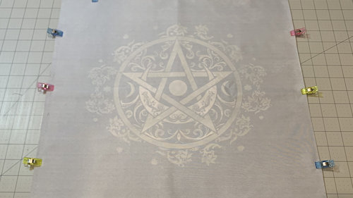 Triple Moon Pentacle Altar Cloth, Tarot Cloth, Altar Decor, Double Sided Altar Cloth, Wall Hanging, Dice Mat, Centerpiece