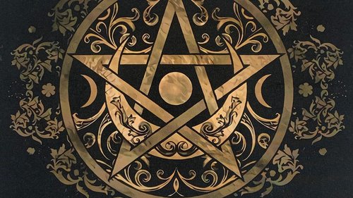 Triple Moon Pentacle Altar Cloth, Tarot Cloth, Altar Decor, Double Sided Altar Cloth, Wall Hanging, Dice Mat, Centerpiece