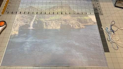 Mountain Ocean Altar Cloth, Tarot Cloth, Altar Decor, Double Sided Altar Cloth, Wall Hanging, Dice Mat, Centerpiece