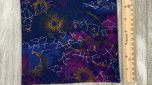 MINI Altar Cloth - Stars, Tarot Cloth, Traveling Altar Cloth, Portable Altar Cloth, Small Spaces Altar, Home Office Altar