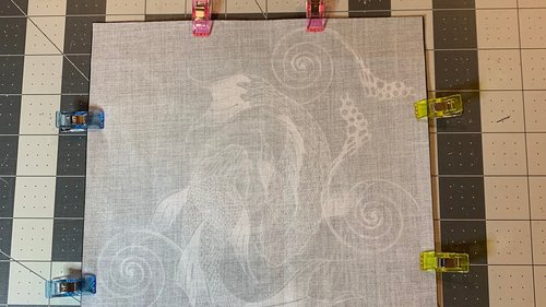 MINI Altar Cloth - Koi Fish, Tarot Cloth, Traveling Altar Cloth, Portable Altar Cloth, Small Spaces Altar, Home Office Altar