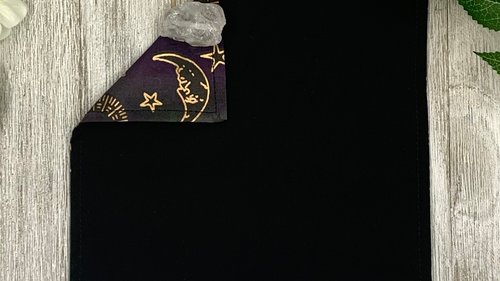 MINI Altar Cloth - Sun Moon, Tarot Cloth, Traveling Altar Cloth, Portable Altar Cloth, Small Spaces Altar, Home Office Altar