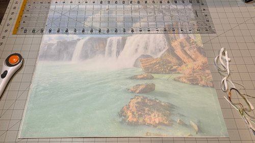 Waterfall Altar Cloth, Tarot Cloth, Altar Decor, Double Sided Altar Cloth, Wall Hanging, Dice Mat, Centerpiece