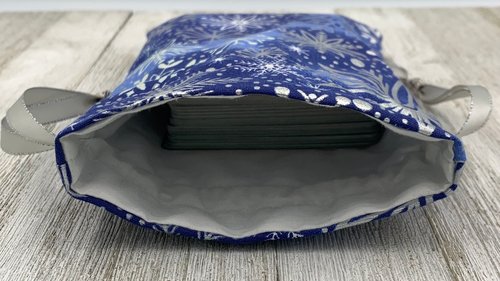 Snowflake Tarot Bag/ Custom Tarot Pouch/ Keepsake Bag / Drawstring Bag / Oracle Bag / Crystal Bag / Tarot Pouch / Cosmetic Bag