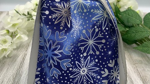 Snowflake Tarot Bag/ Custom Tarot Pouch/ Keepsake Bag / Drawstring Bag / Oracle Bag / Crystal Bag / Tarot Pouch / Cosmetic Bag