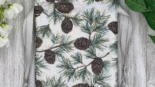 Pinecone Tarot Bag/ Custom Tarot bag/ Keepsake Bag / Drawstring Bag / Oracle Bag / Crystal Bag / Gift Bag / Tarot Pouch / Cosmetic Bag