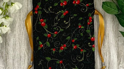 Berry Tarot Bag/ Custom Tarot Pouch/ Keepsake Bag / Drawstring Bag / Oracle Bag / Crystal Bag / Tarot Pouch / Cosmetic Bag